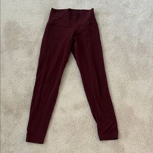 Aritzia Deep Red Leggings